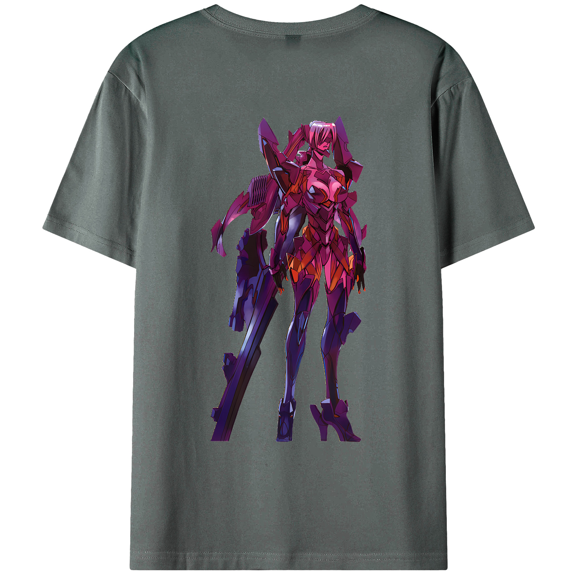 （画像用） EVA 新世紀エヴァンゲリオン 綿100％ メンズ半袖Tシャツ（バックプリント） 通気性